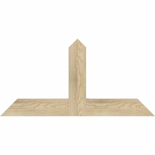 Ekena Millwork Portland Rough Sawn Timber Gable Bracket, Douglas Fir, 36"W x 18"H x 2"D x 4"F, 12/12 Pitch GBW036X18X0204POR00RDF - main